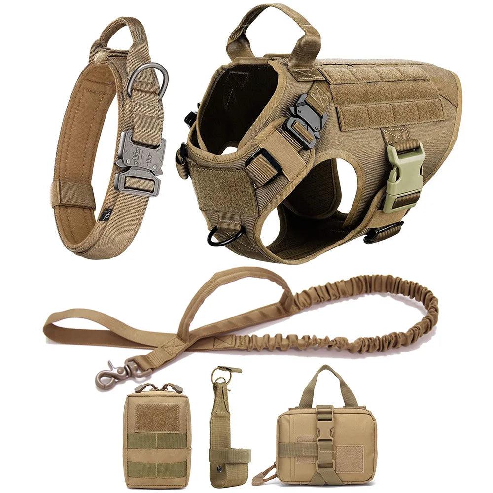 Tactical Dog Harness And Leash Set - Outdoor Paws Provision